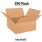 250 Pack Strong Multi Depth Corrugated Shipping Cartons for Mailing Packaging and Storage 14 x 14 x 6 inch